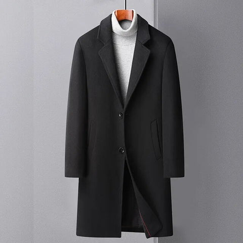 Men's Wool Trench Coat Long | buyfromsky.com
