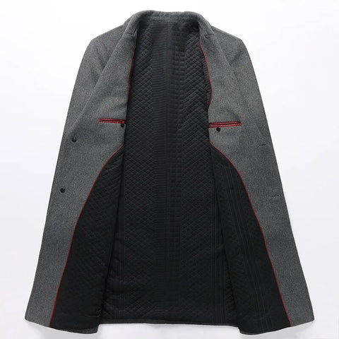Men's Wool Trench Coat Long | buyfromsky.com