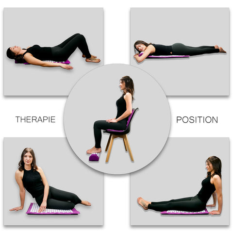 3-Piece Set Yoga Mat Fitness Mat Acupressure Mat Massage Stress Relief Back Body Pain Spike Cushion Yoga Acupuncture Mat