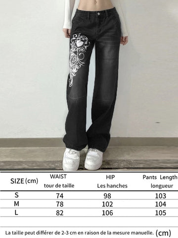 Printed Cargo Jeans